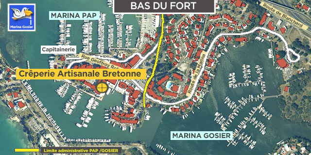 Carte situation crêperie artisanale bretonne